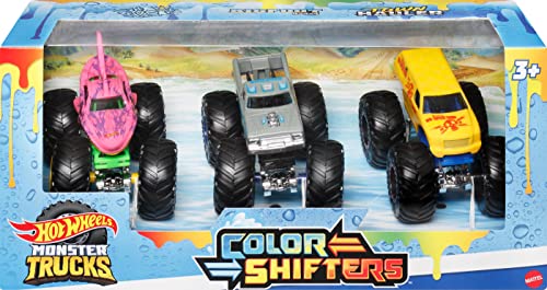 Hot Wheels Monster Trucks 1:64 Color Shifters 3-Pack miniatura 1