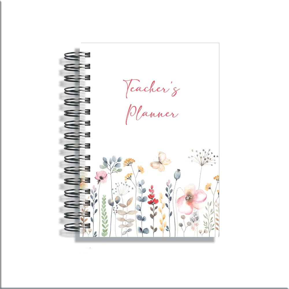 A5 Teacher Planner 20232024 by Pirongs 8 Lesson Watercolour Flowers