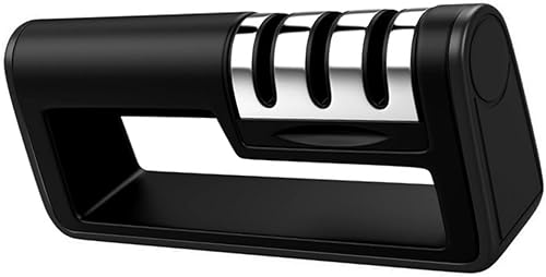 Active 4-Stage Knife Sharpener, Black - Precision Sharpening for Kitchen Knives, Scissors & More