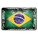 Cadora Magnetschild Kühlschrankmagnet Flagge Brasilien Shabby chic abgenutzt alt gebraucht