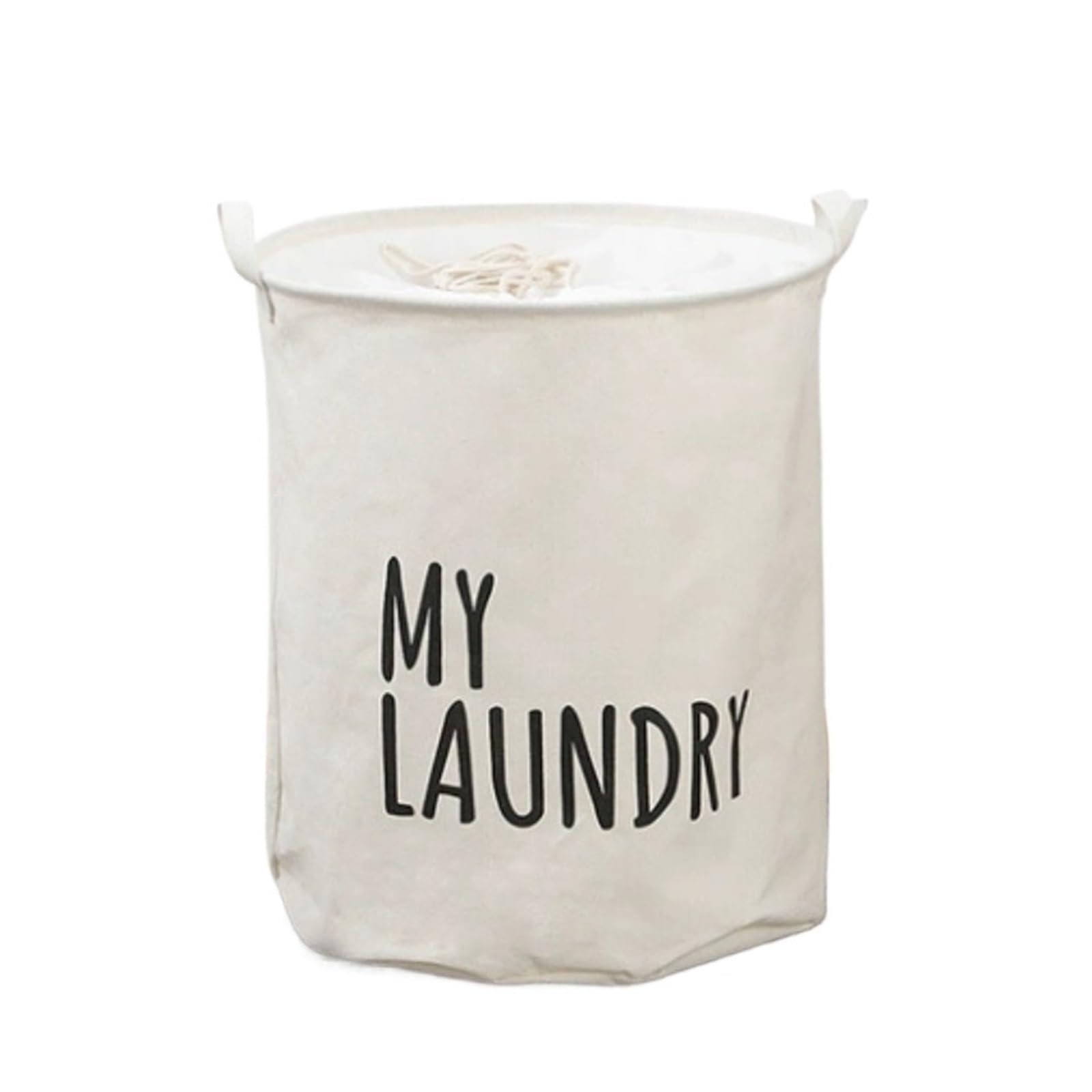 Panier à linge pliable en tissu de grande capacité blanc pour chambre et dortoir