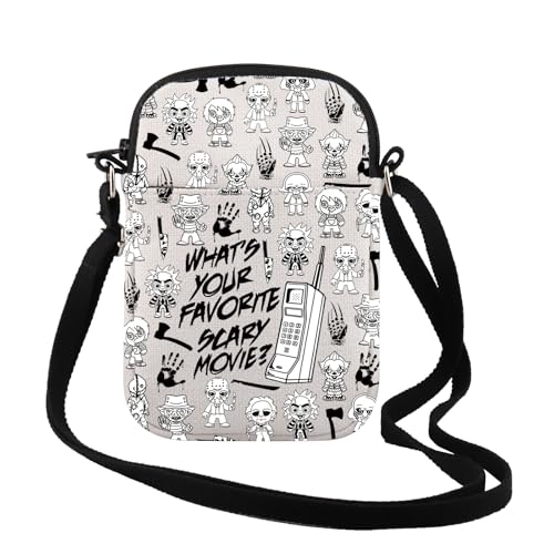 TSOTMO Horror Movie Gift What's Your Favorite Scary Movie Crossbody Bag Horror Characters Funny Movie Gift for Daughter