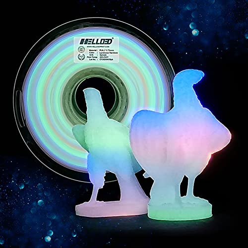 Filament PLA 3D phosphorescent arc-en-ciel HELLO3D 1.75mm 1kg