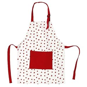 Cafopgrill Kinder Erdbeerschürze mit Marienkäfer Tasche