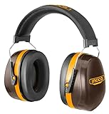 INGCO Industrial Earmuff with Extra Earplug Pair, SNR 33dB NRR 26dB, ABS Impact-Resistant Shell, Model HEM3328