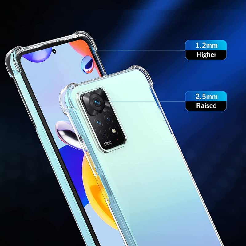 Image of Silicone Shockproof Bumper Ultra Clear Slim Anti-Slip Grip Soft Flexible Back Cover For Xiaomi Note 11 Pro Plus 5G / Xiaomi Redmi Note 11 Pro+ 5G (Transparent)