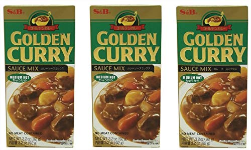 S&B - Lot de 3 préparation curry japonais: Médium 3x92g