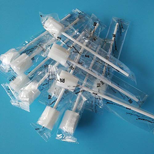 Miniatura 9 de Hisopos orales desechables, sin tratar y sin sabor, esponja de limpieza oral, cepillos de dientes, color blanco, 100 unidades