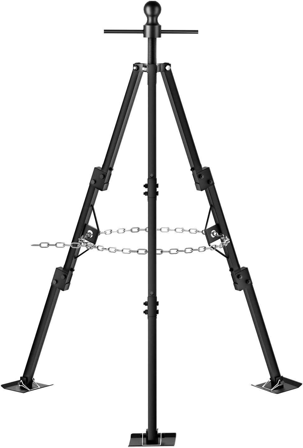 Truckiipa Gooseneck Tripod Stabilizer for 5th Wheel RV, Heavy-Duty RV Stabilizer, 7500lb Load Capacity, Height Adjustable, Foldable for Easy Storage & Organization