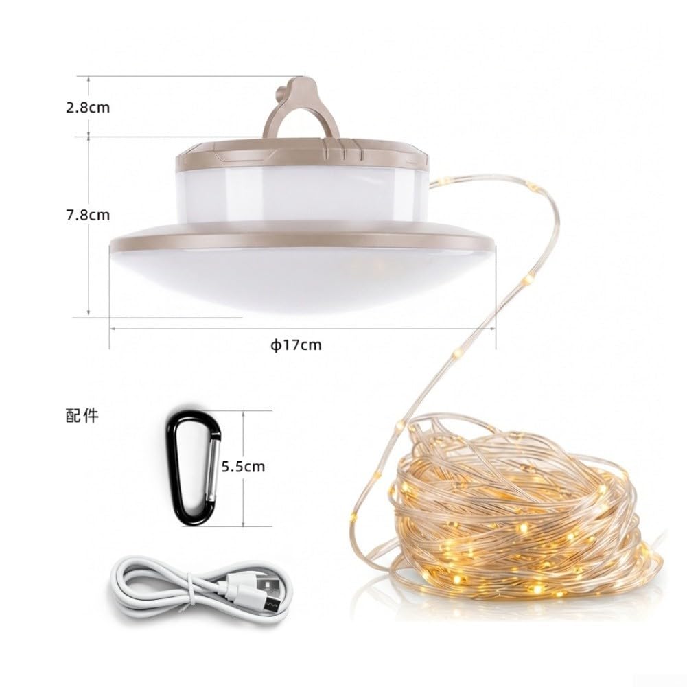 Luci Stringa LED 10M Ricaricabili USB Impermeabili