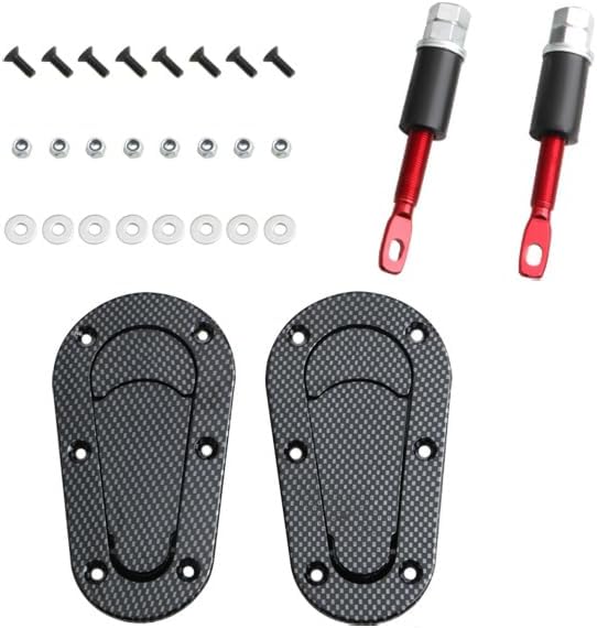 Unifizz Carbon Fiber Racing Car Bonnet Plus Flush Mount Hood Latch Steel Pin Locking Kit - Enhance Your Custom Racing Look