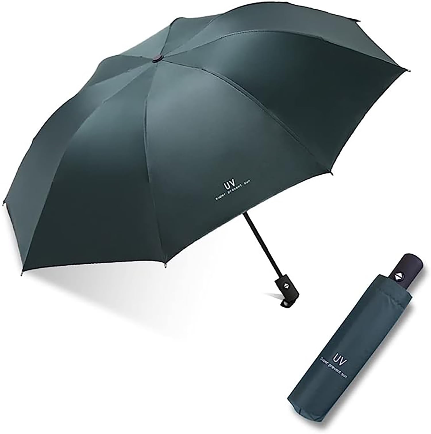 house of quirk Automatic Vinyl UV Sun Umbrella Folding Umbrella One Automatic Open/close Uv Blackout Completely Umbrella Folding-picture-29