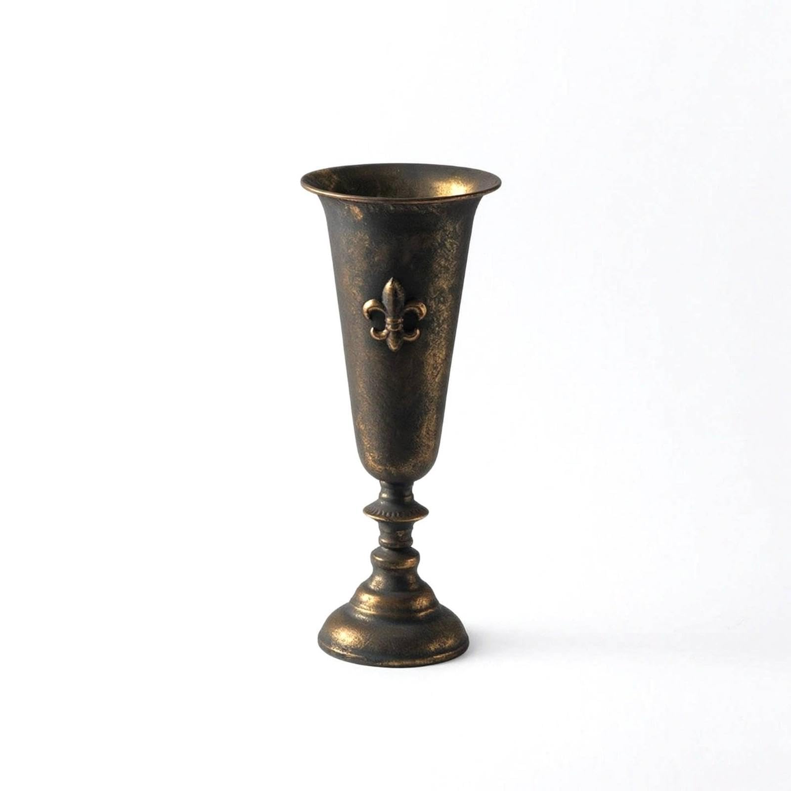 Display Vessel with Pedestal Base Antique Pedestal Planter Distressed Tabletop Decor for Dining Table, Console, Shelf A3103-image-28