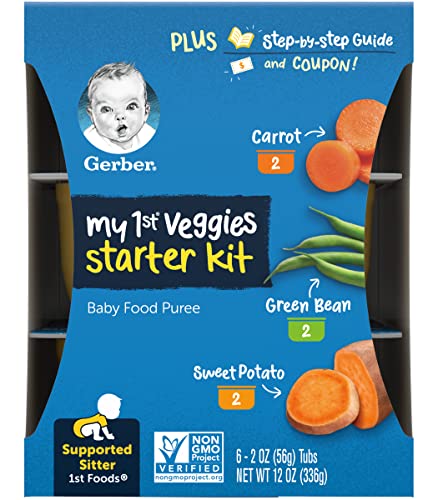 Gerber Organic Baby Food Starter Kit Variety Pack (Assorted Veggie, Pack of 4) - Thumbnail 3