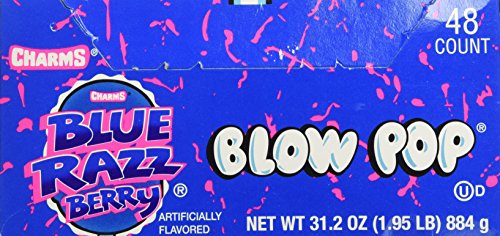 Charms Blue Razzberry Blow Pops Lollipops Quantity: 48 - Thumbnail 3