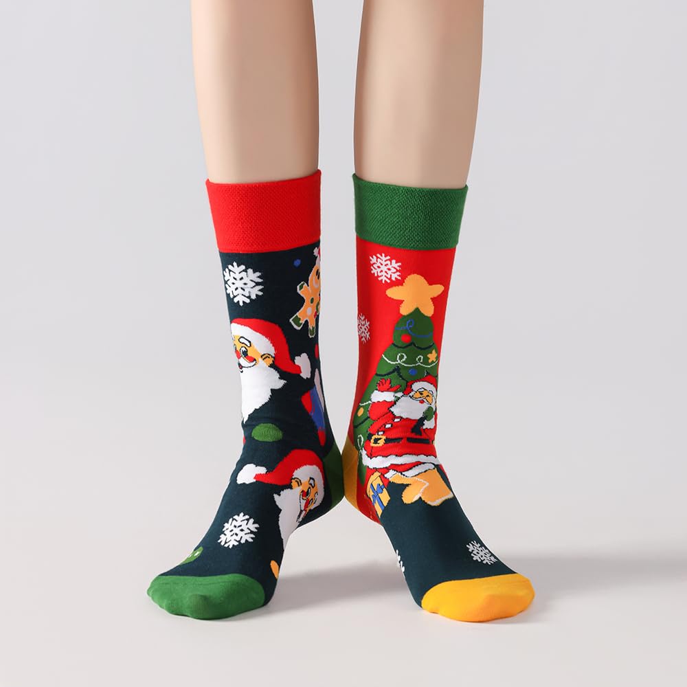 Lustige Socken Für Damen Und Herren Unisex Viele Motive Tier Essen Obst Sport Kunst Aus Baumwolle Geschenk Asymmetrische Muster Links Und Rechts - 5