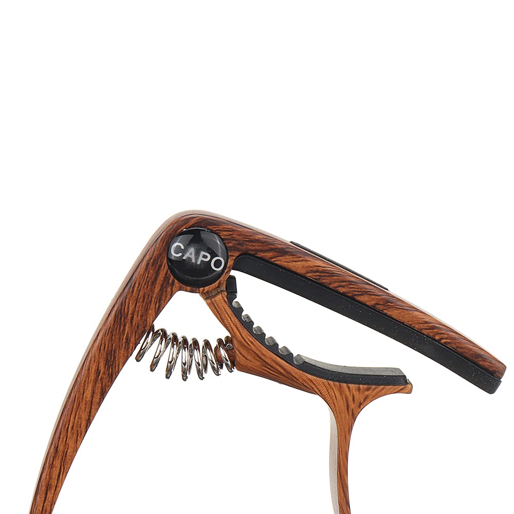 KINGDUO Mx0068D Capo Per Chitarra Adatto Per Chitarra Elettrica Basso Ukulele Banjo Mandolin - Colore Del Legno