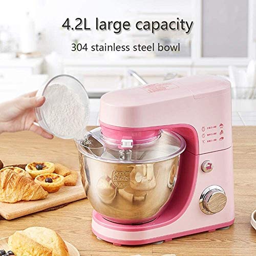 GAOTTINGSD Küchenmaschine Rührgerät 6-Gang-Küchenmaschine 800W Motor 4.2L Schüssel Mit Spritzschutz Inklusive… – Bild 3
