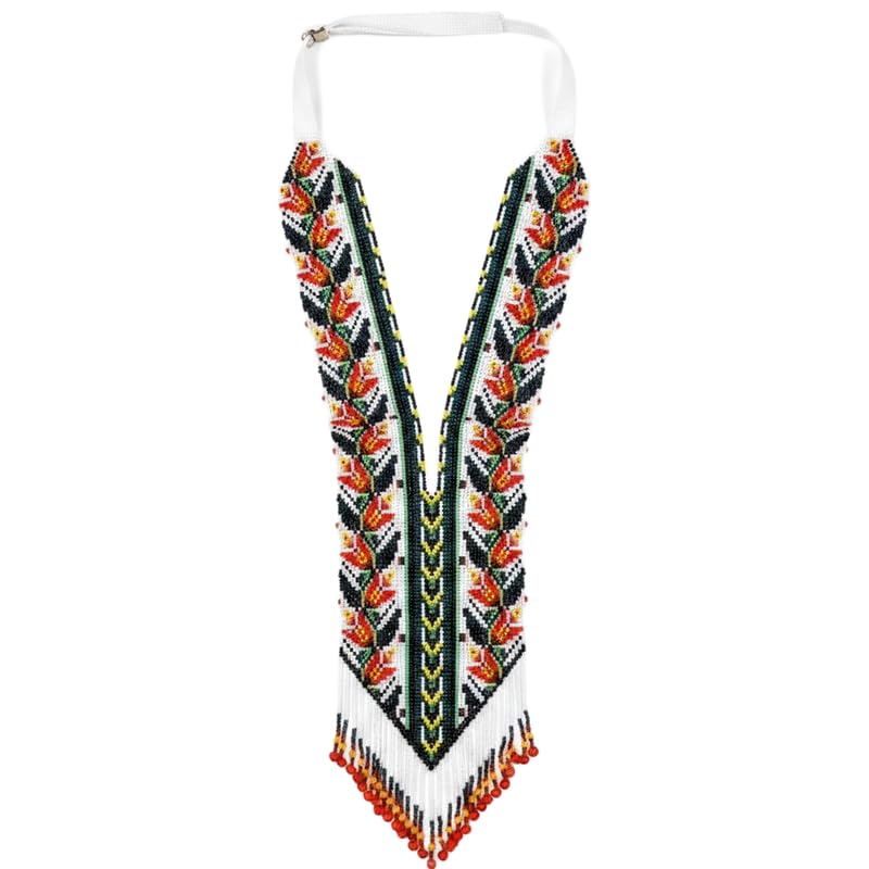 Collier Gerdan ukrainien multicolore en perles pour illuminer vos tenues bohèmes d'été