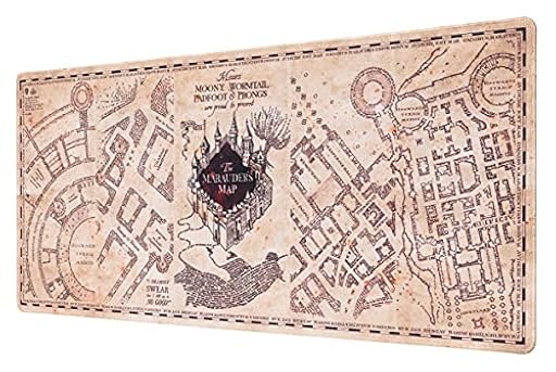 Alfombrilla de ratón XXL Harry Potter Mapa del Merodeador - Alfombrilla de Escritorio Harry Potter Regalos Merchandising (Mouse Pad) Protector Escritorio : Impermeable y Antideslizante (80X35 cm) | Ya disponible en tu tienda friki favorita! En mundofriki.es!
