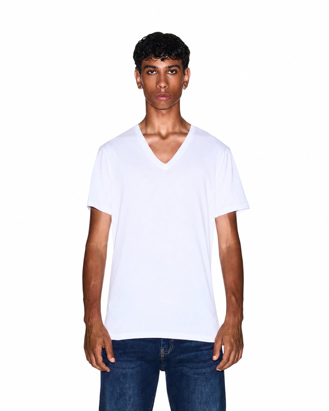 Armani Exchange White Slim-Fit T-Shirt Essential Pima Cotton Jersey