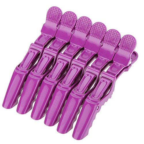 Anself 6Pcs Sectioning Clips Clamps Hairdressing Salon Hair Grip Crocodile DIY Accessories Hairpins Plastic