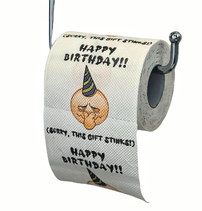Over The Hill Toilet Paper - Funny Gag Gifts For Men & Old People - Birthday Party Supplies For 40th, 50th, 60th, 70th - Novelty Toilet Roll Joke Gifts For Him - View #4
