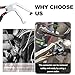 SecureElastic Electrical Disconnect Pliers 37960, 37980, Electrical Connector Separator 13120, 8in Automotive Tools Electrical Connector Pliers, Automotive Tools for Push Tab Style Plugs (3-Piece Set)