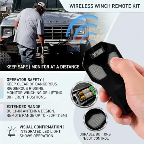 Control remoto inalámbrico de cabrestante para rescate seguro de coches y SUV 6