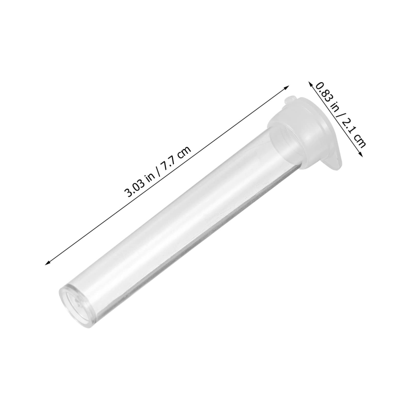 HOMOCONO Cylindrical Test Tube Bottles 3g Plastic Storage Container 100pcs Three Holes Lid