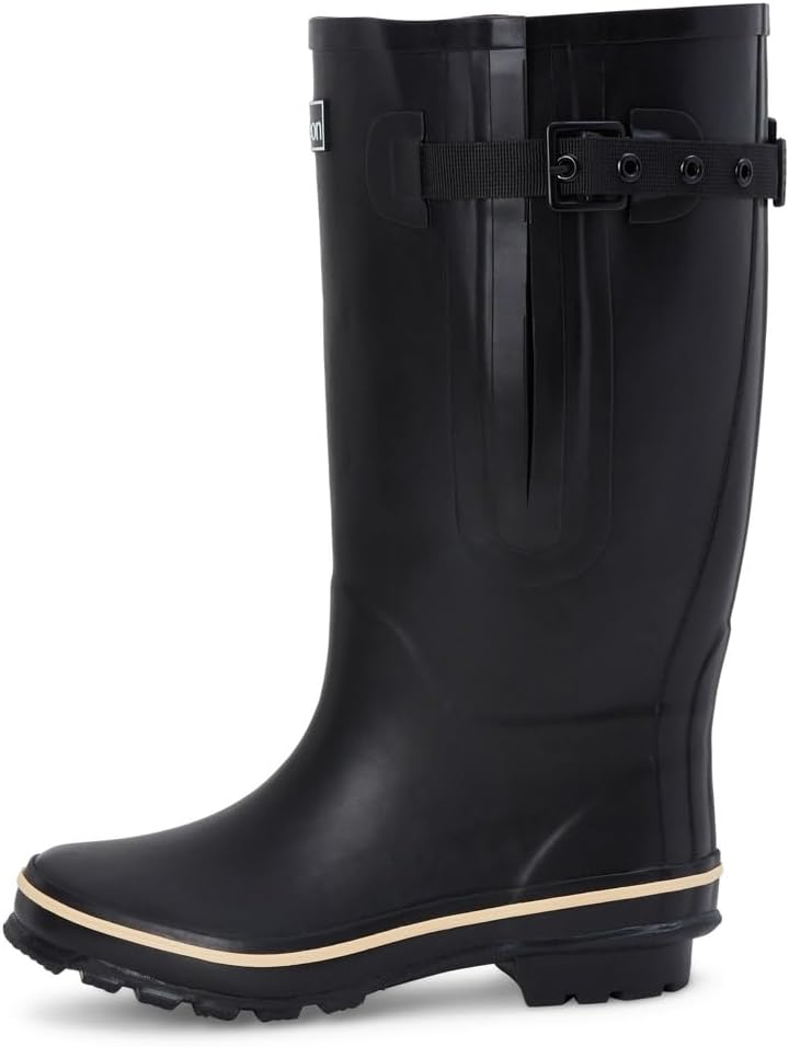 Jileon Extra Wide Calf Rain Boots - Ideal for Wide Feet, Ankles & Calves - Fit 16 to 23” Calves - Durable & Waterproof