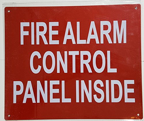 FIRE ALARM CONTROL PANEL INSIDE SIGN -FACP INSIDE SIGN Reflective !!! ( red,ALUMINUM 10X12) - Thumbnail 2