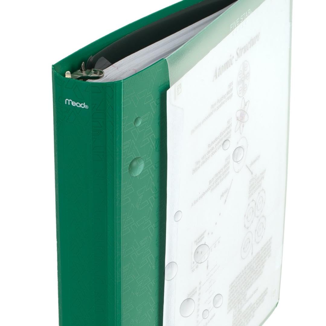 Five Star Classeur en plastique personnalisable de 2,5 cm + application d'étude, lot de 6, couleurs assorties (261440-23)