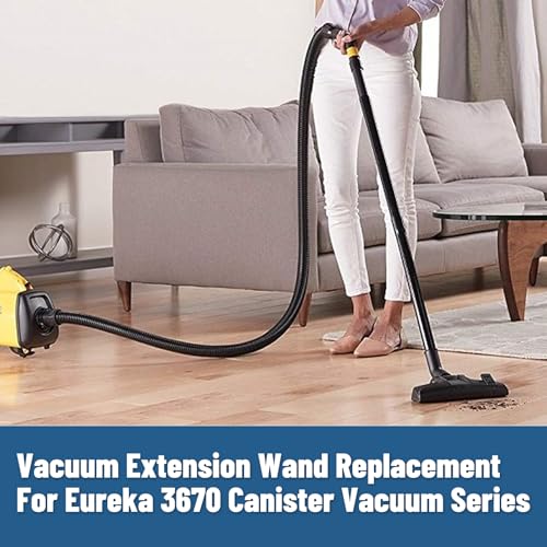 Image of Vacuum Extension Tube Wand Hose Replacement for Eureka 3670M 3670 3680 3670G 3670H 3672 3673 3674 3682 Series Canister Vacuum Attachments and Parts 17inch /44cm -2Pack