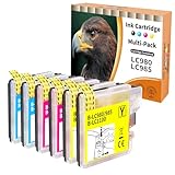Lot de 6 cartouches d'encre Starlet24 LC980, LC1100, LC985, LC985, LC985, LC1100, cyan, magenta, jaune, compatibles DCP-195C
