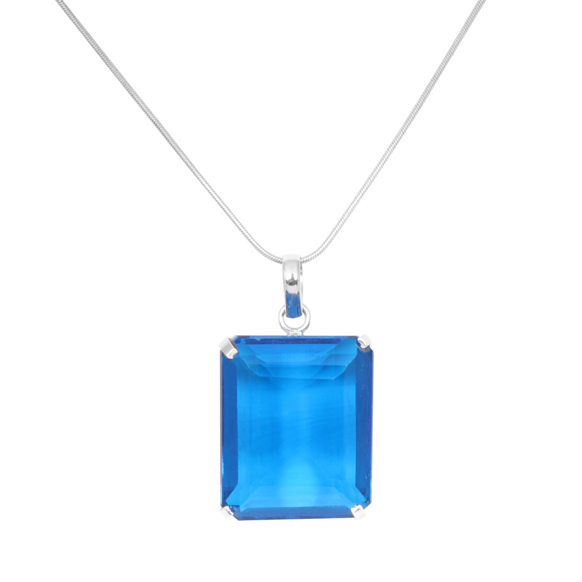 GEMHUBGEMHUB Gemstone For Necklace 24.00-143.50 Carat. Alexandrite | Aquamarine | Topaz | Citrine Gems Sterling Silver Pendant Jewelry Women