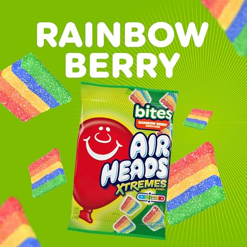 Image of Airheads Xtremes Sour Candy Bites, Rainbow Berry, 30.4 Ounce Bag | Individually Wrapped Bulk Chewy Sweet & Sour Candy, Artificially Flavored