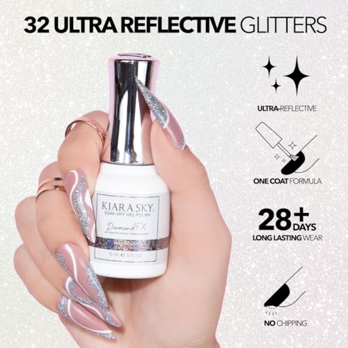 Kiara Sky Diamond FX Reflective Gel Polish Topaz miniatura 4