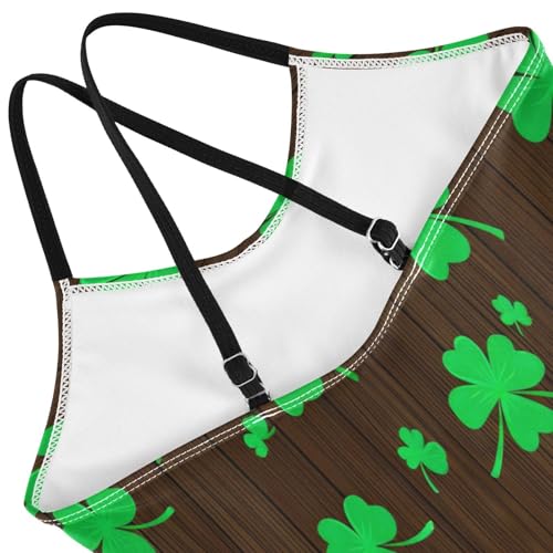 St. Patrick's Day Child Girl Swimsuit, Beach Swim Suits Kids 3-10 Y with Adjustable Shoulder Strap, 3-10 Y4