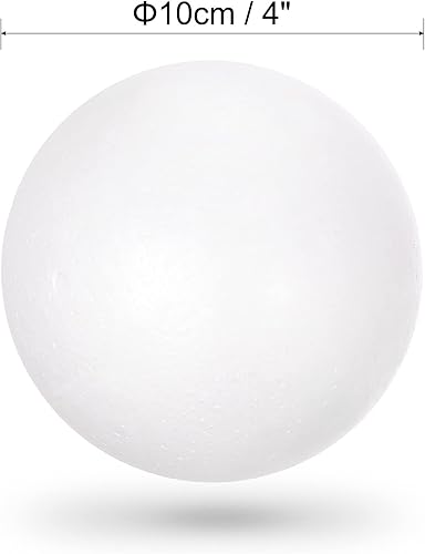 Miniatura 3 de uxcell 16 bolas de espuma de poliestireno blanco de 4 pulgadas para manualidades, arte, bricolaje, hogar, decoración de fiesta