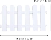 Hemoton Fehér Műanyag Kerti Szegély - 5 db Sarokelem Virágágyáshoz, Növényekhez - 50x30 cm Vinyl Paliszád Panel Kertrendezéshez 2