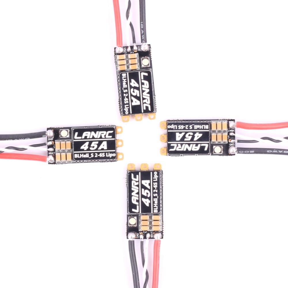 BLHeli S 2-6S Lipo 45A ESC Spazzole LED RGB Programmabile Integrato D-Shot 150/300/600 ONESHOT125 per Accessori di Ricambio Drone RC FPV