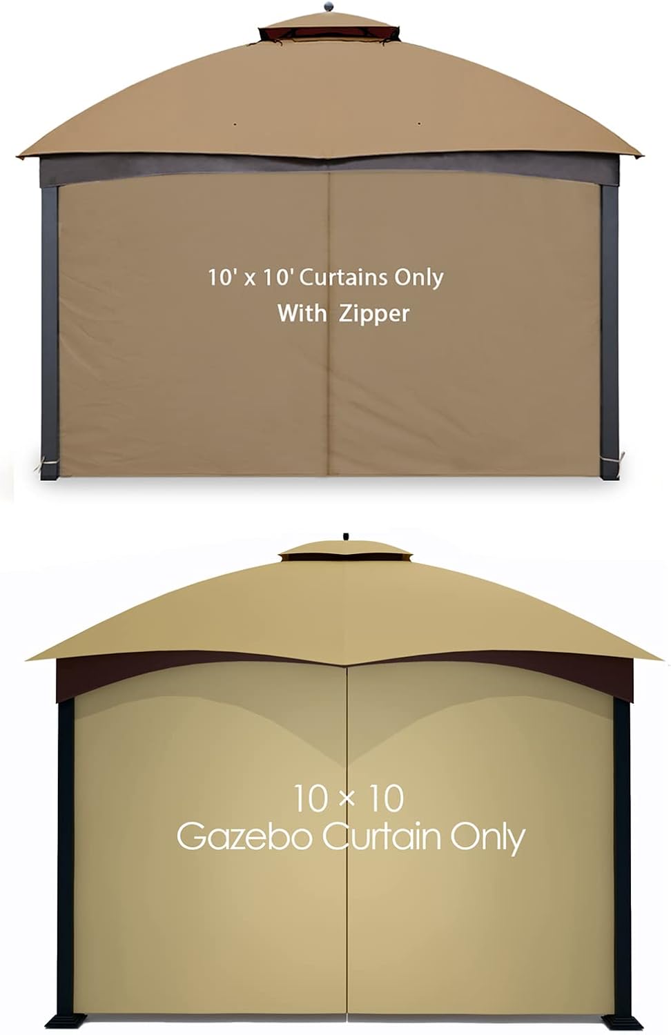 Tanxianzhe Gazebo Replacement Privacy Curtain 10' x 10