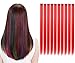 LiaSun 10Pcs/set Multi-Colors Straight Highlight Clip in Hair Extensions 20 Inch Colored Party Hair Pieces(Red)