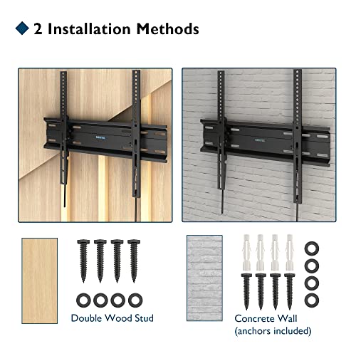 BONTEC TV Wandhalterung Neigbare TV Halterung Ultraslim Universal für 23-60 Zoll LCD/LED/Plasma Fernseher Flach&Curved… – Bild 4