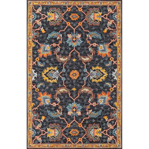 Image of Hand Tufted Premium Rug Premium Wool Carpet for Living Room Bedroom and Hall Size 5x8 Feet Color Multi