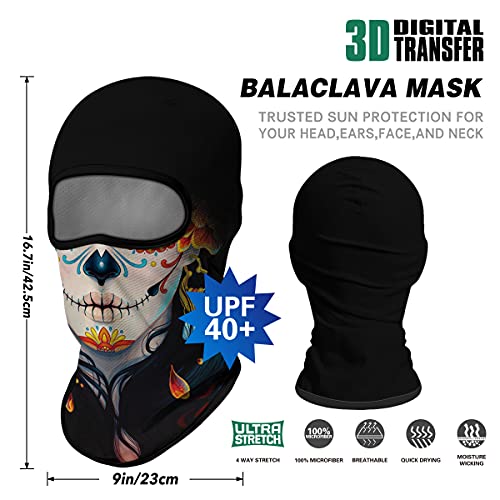 Image of Skull Full ski Mask, 3D Balaclava, UV Sun Protection,Motorcycle /Ski /Scarf /Cycling /Fishing for Men
