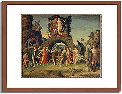 Amazon.co.jp マンテーニャ「パルナッソス・マルスとヴィーナス」 インテリア アート 絵画 プリント 額装作品 フレーム:木製