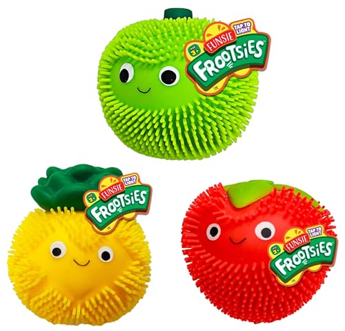 JA-RU Funsie Frootsies Light-Up Squeezy Toy (3 Units Assorted) 3906-3s