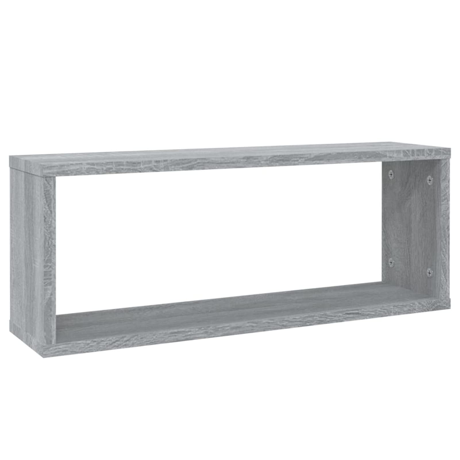 Mensole Cubo Muro 6 pz Grigio Sonoma 60x15x23 Legno Multistrato,Set Mensole da Muro,Cubi Arredo,Mensole Cubo,Cubi da Parete